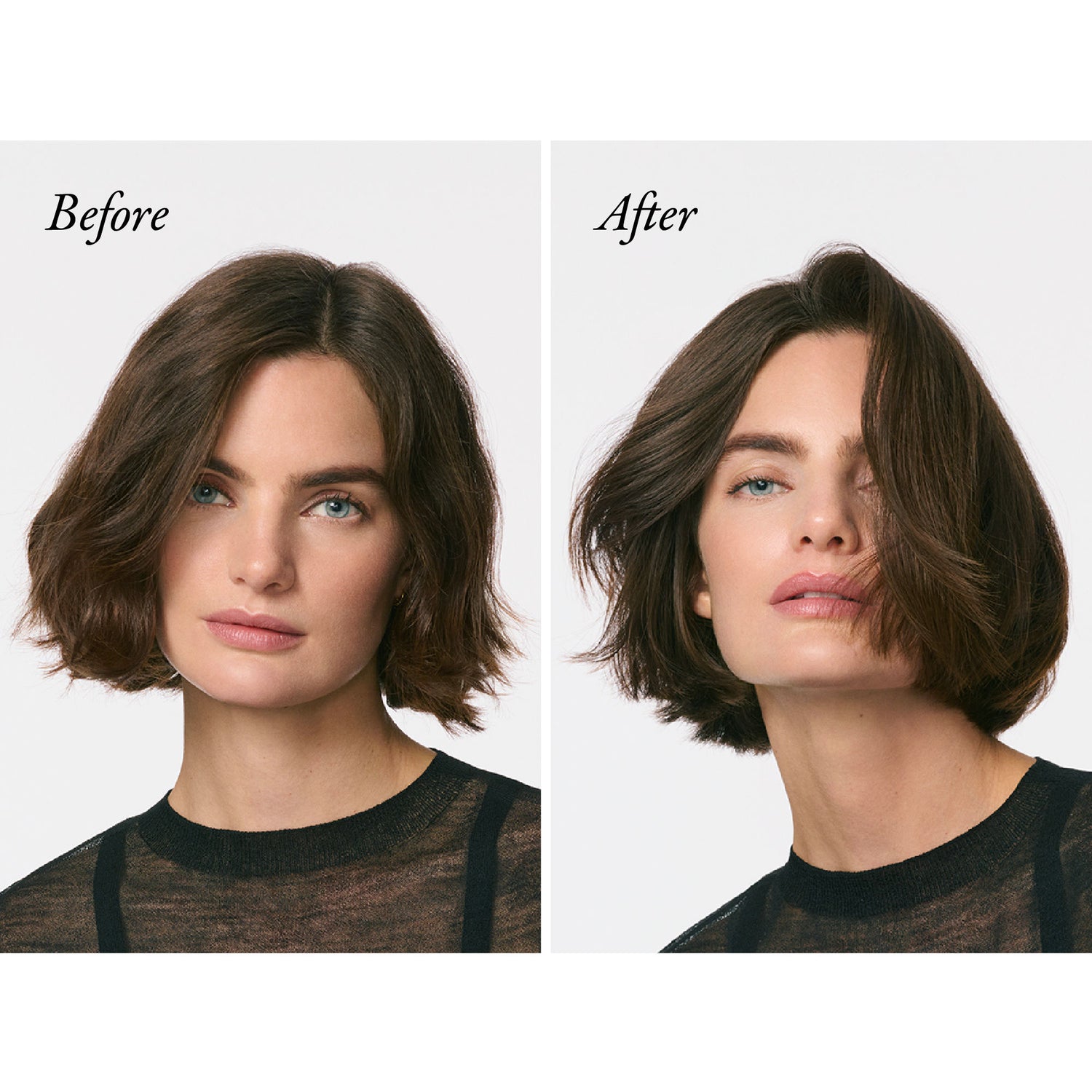 Before and after results of using Oribe Gold Lust Restorative Night Crème for Hair