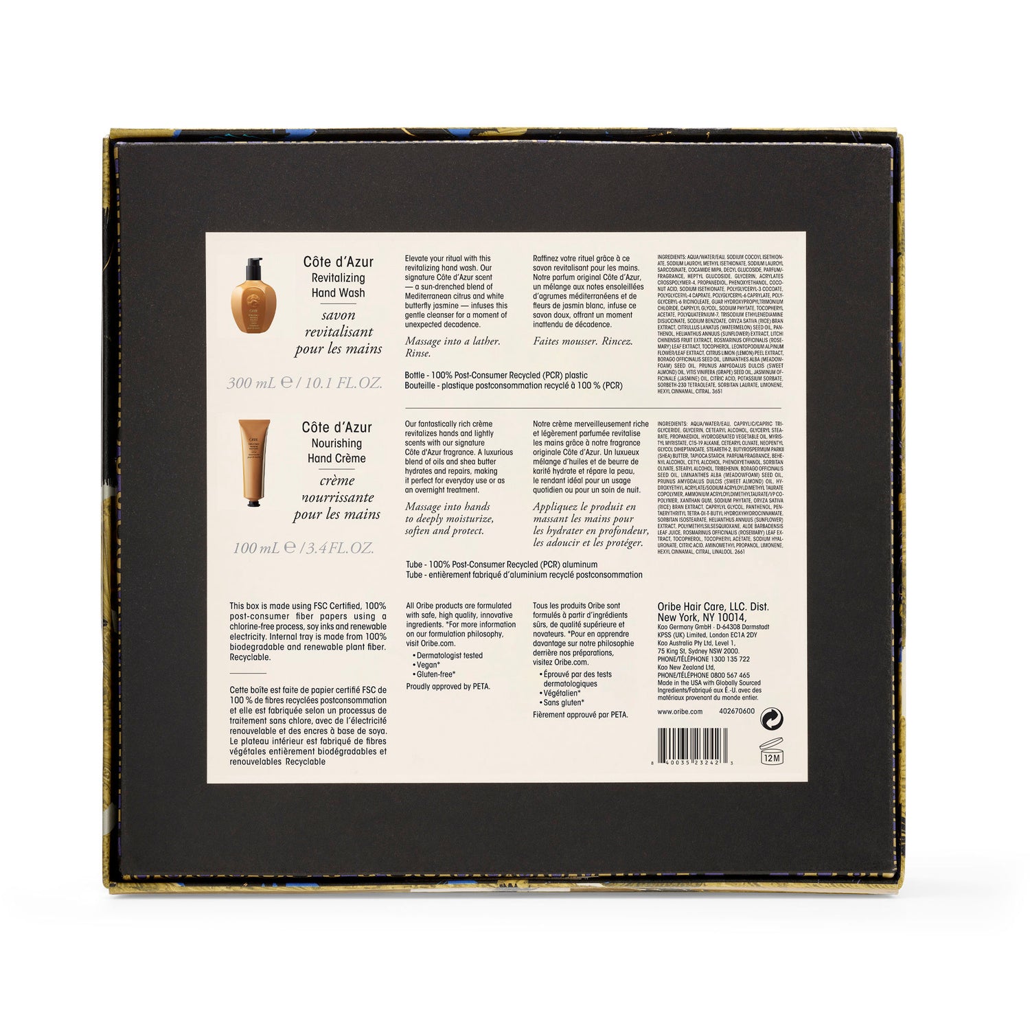 Back image of Oribe Côte d’Azur Hand Wash & Crème Gift Set (Limited Edition)