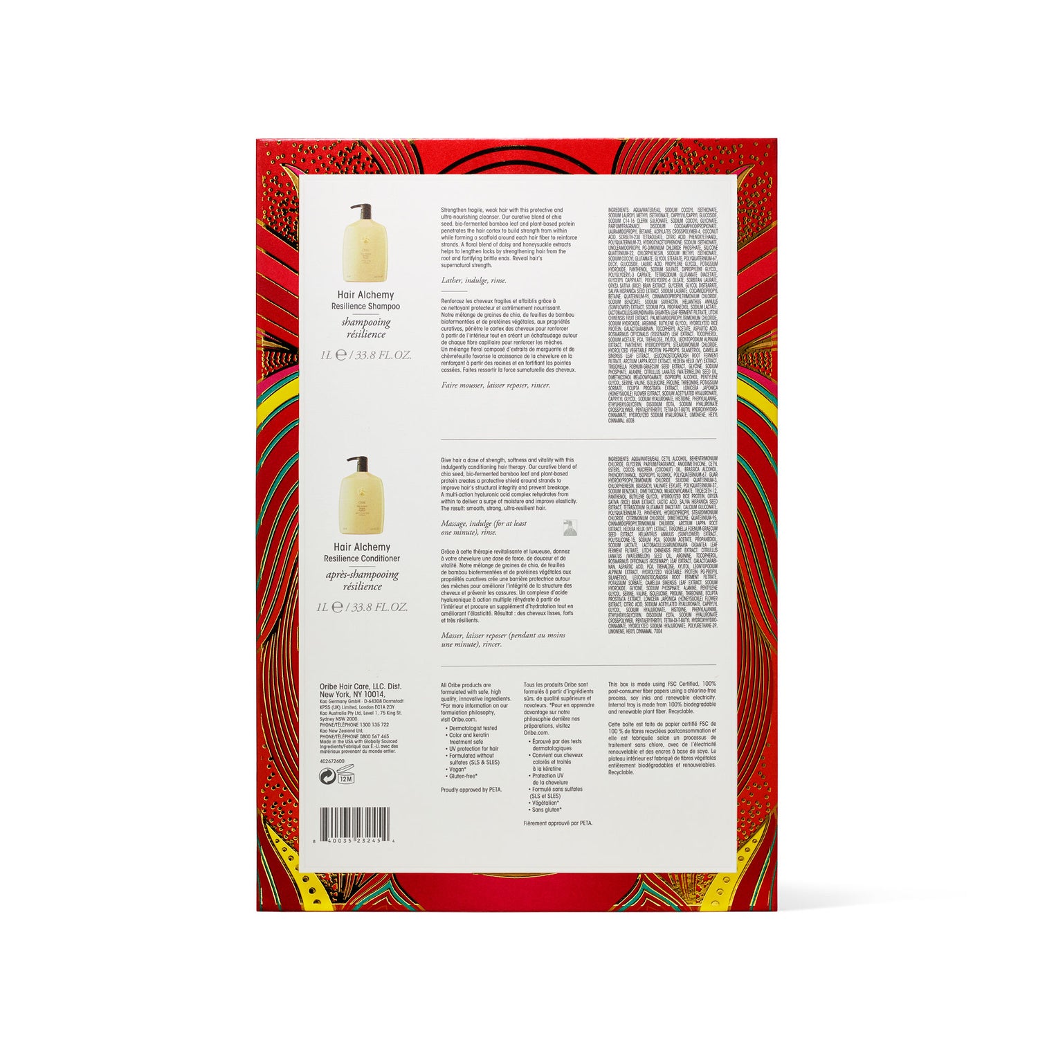 Back image of Oribe Lunar New Year Hair Alchemy Resilience Liter Set (Limited Edition)