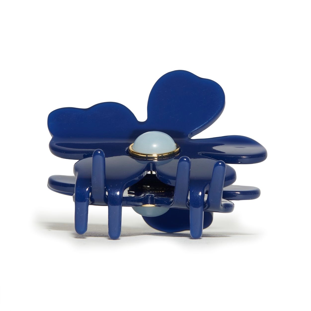 Side image of Lele Sadoughi Cobalt Lily Claw Clip