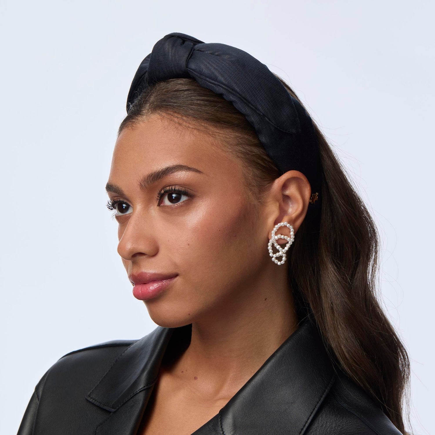 Model image of Lele Sadoughi Veronica Moire Headband (Limited Edition)