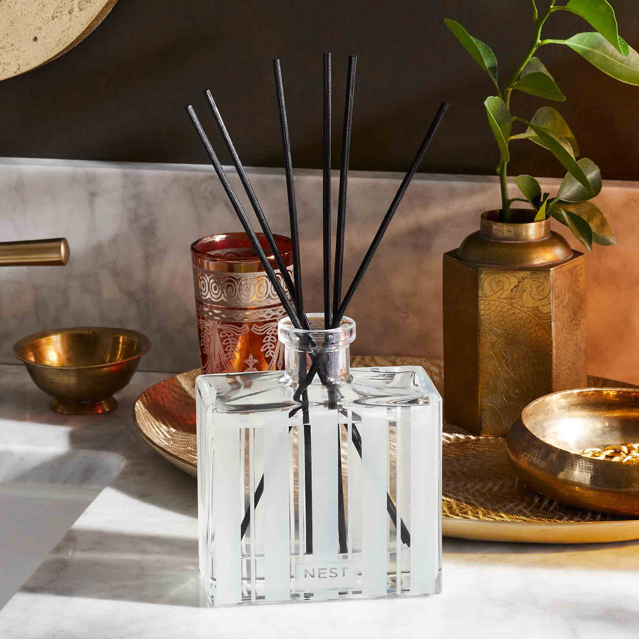 Lifestyle image of Nest Moroccan Amber Reed Diffuser