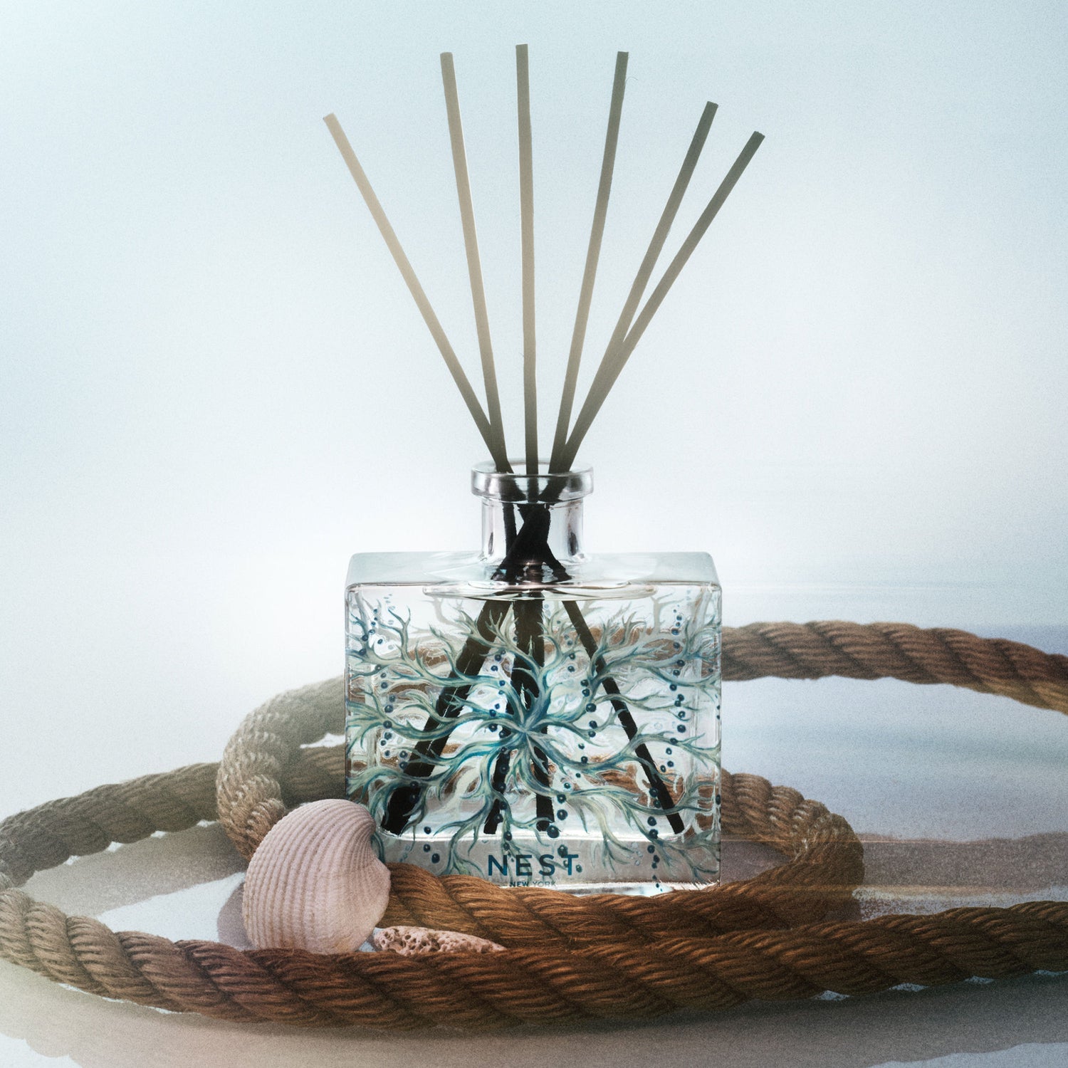 Lifestyle image of Nest Ocean Mist & Sea Salt Decorative Reed Diffuser