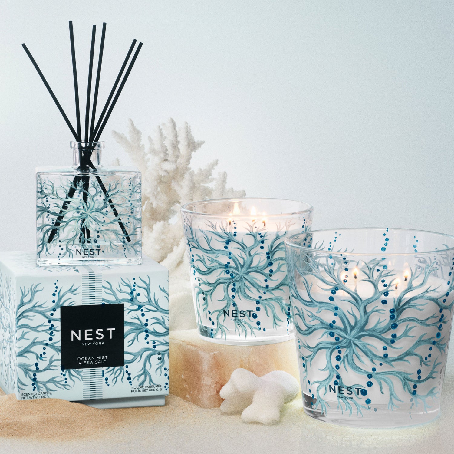 Lifestyle image of Nest Ocean Mist & Sea Salt Decorative Reed Diffuser