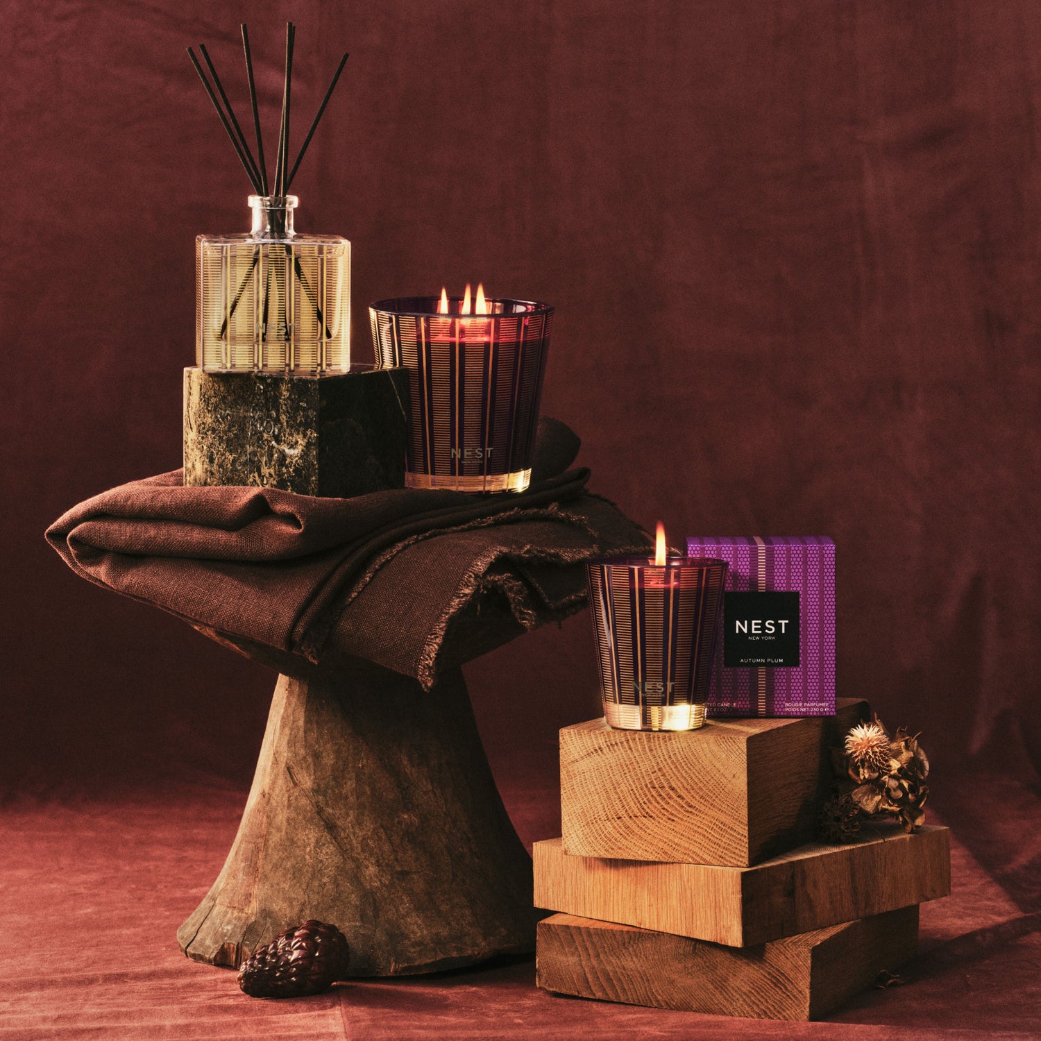 Lifestyle image of Nest Autumn Plum Reed Diffuser (Limited Edition)
