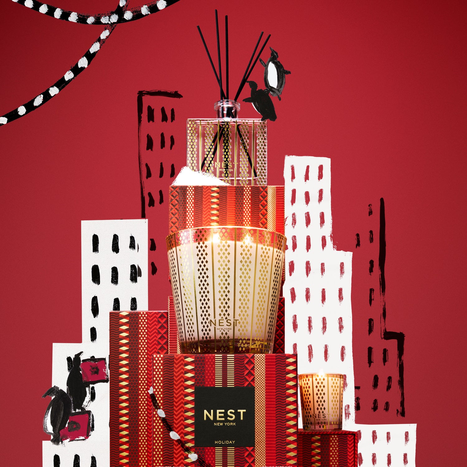 Lifestyle image of Nest Holiday Reed Diffuser (Limited Edition)