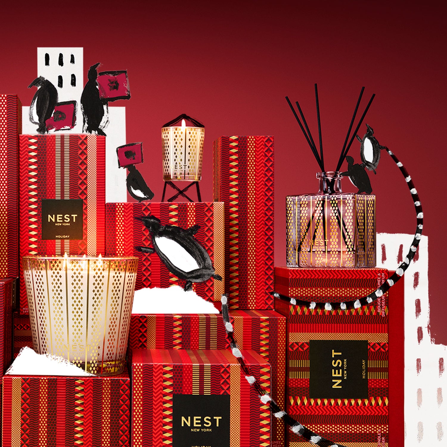 Lifestyle image of Nest Holiday Reed Diffuser (Limited Edition)