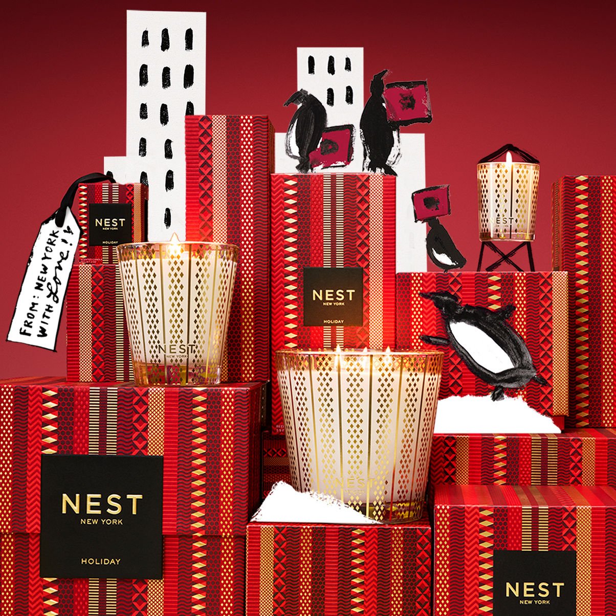 Lifestyle image of Nest Holiday Votive Ornament Candle (Limited Edition)