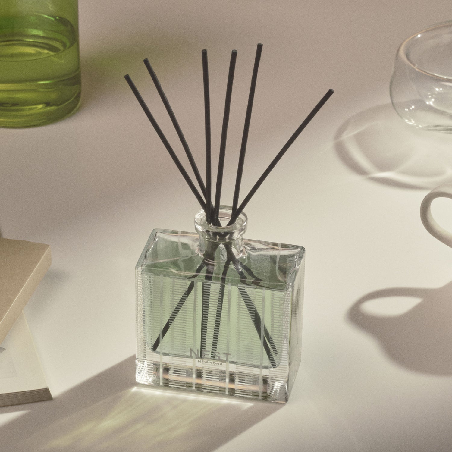Lifestyle image of Nest Wild Mint & Eucalyptus Reed Diffuser