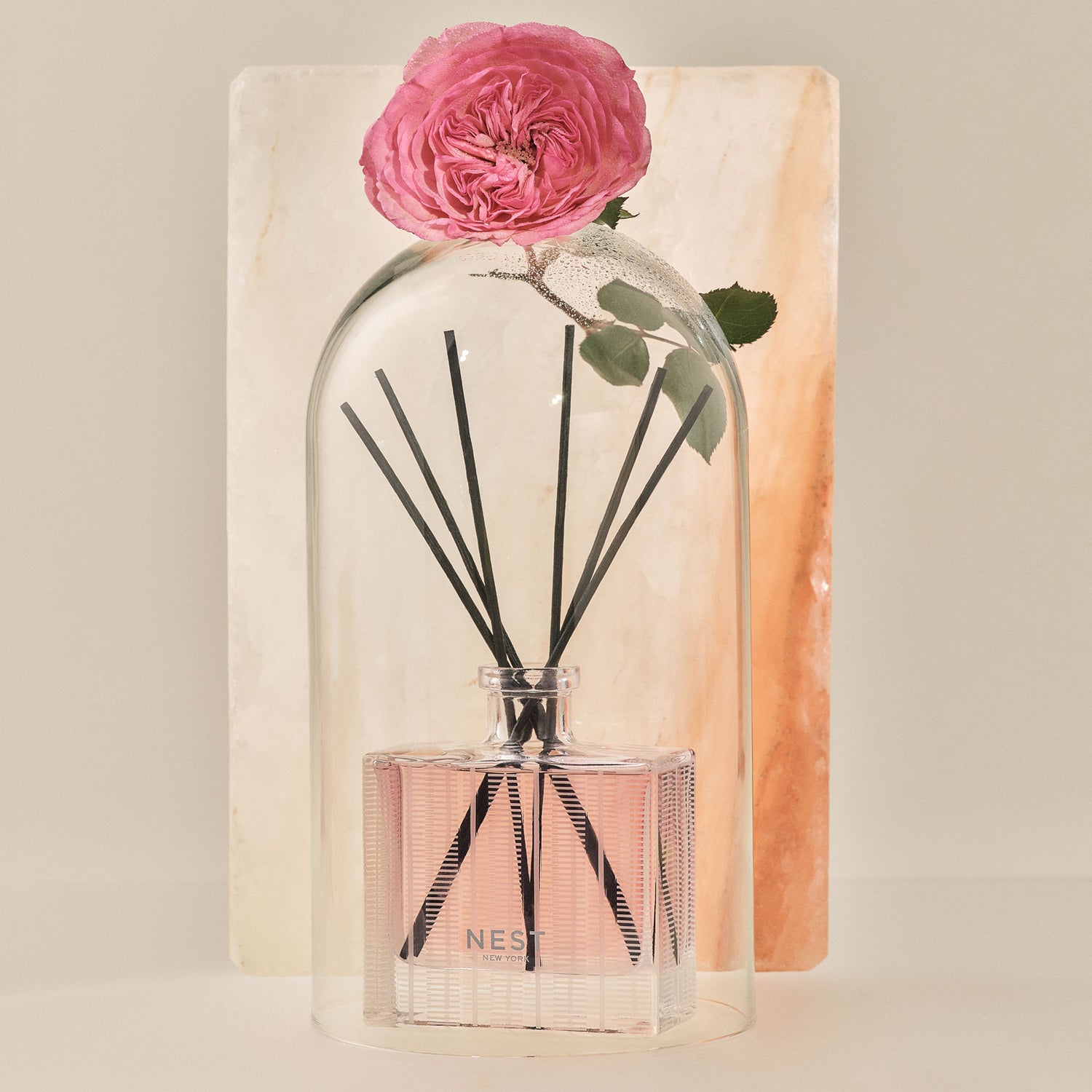 Lifestyle image of Nest Himalayan Salt & Rosewater Reed Diffuser