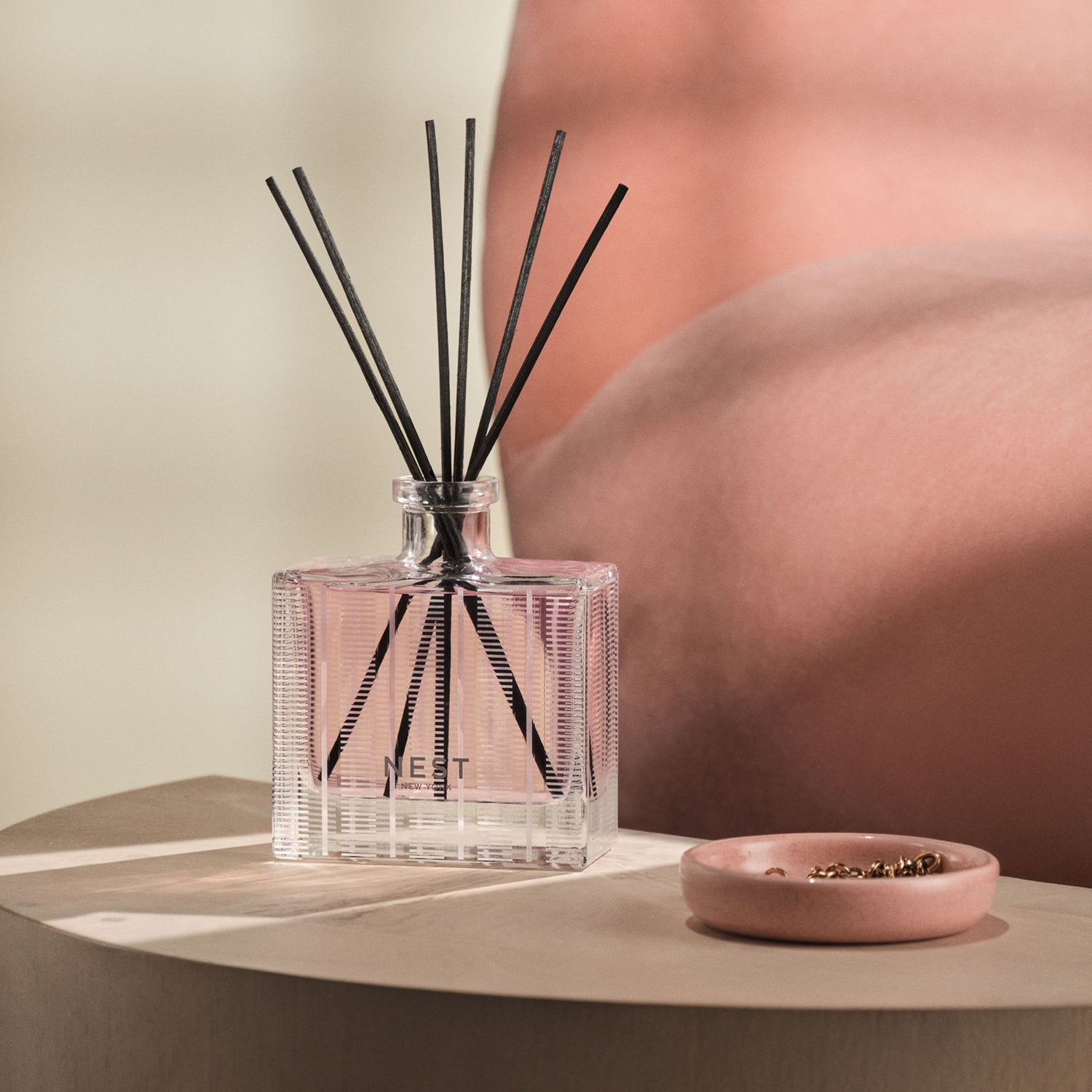 Lifestyle image of Nest Himalayan Salt & Rosewater Reed Diffuser
