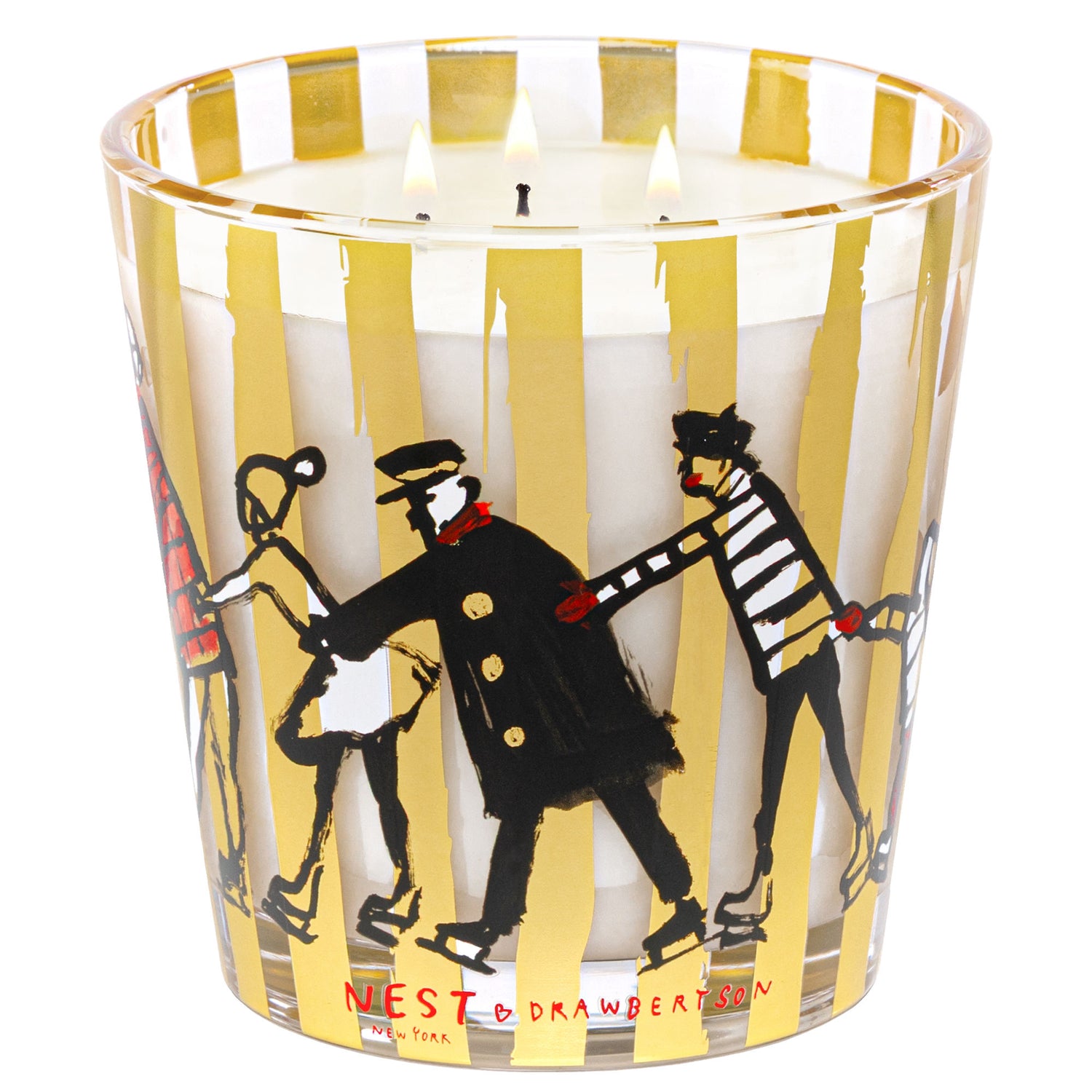 Lifestyle image of Nest Nest New York x Drawbertson Holiday 3-Wick Candle (Limited Edition)