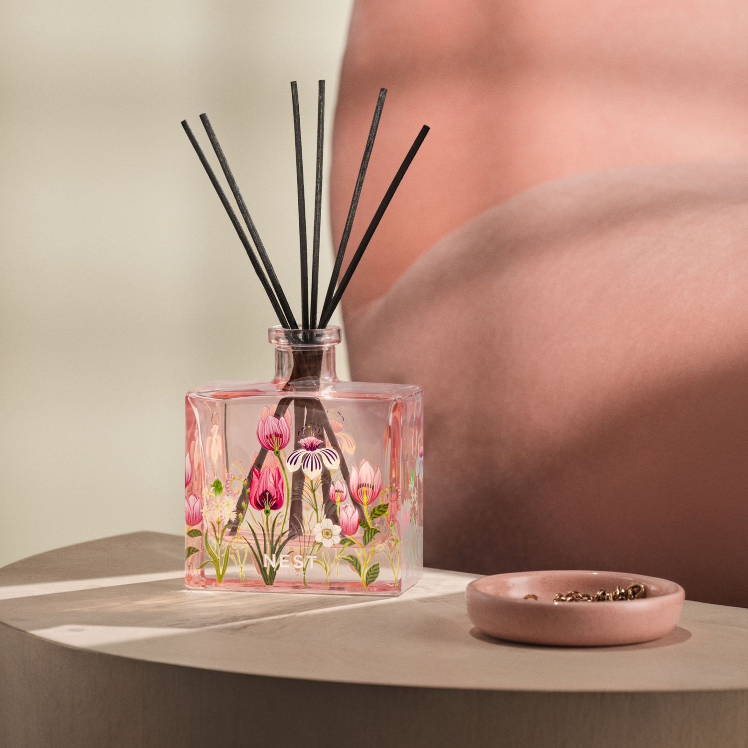 Lifestyle image of Nest Himalayan Salt & Rosewater Decorative Reed Diffuser