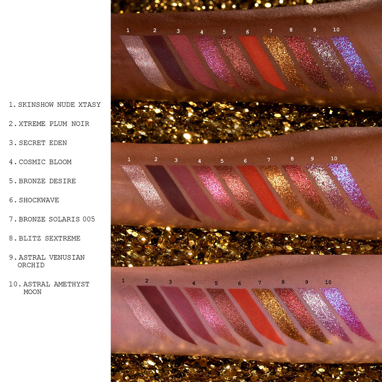 An arm swatch of Pat McGrath Labs Mothership IX: Huetopian Dream