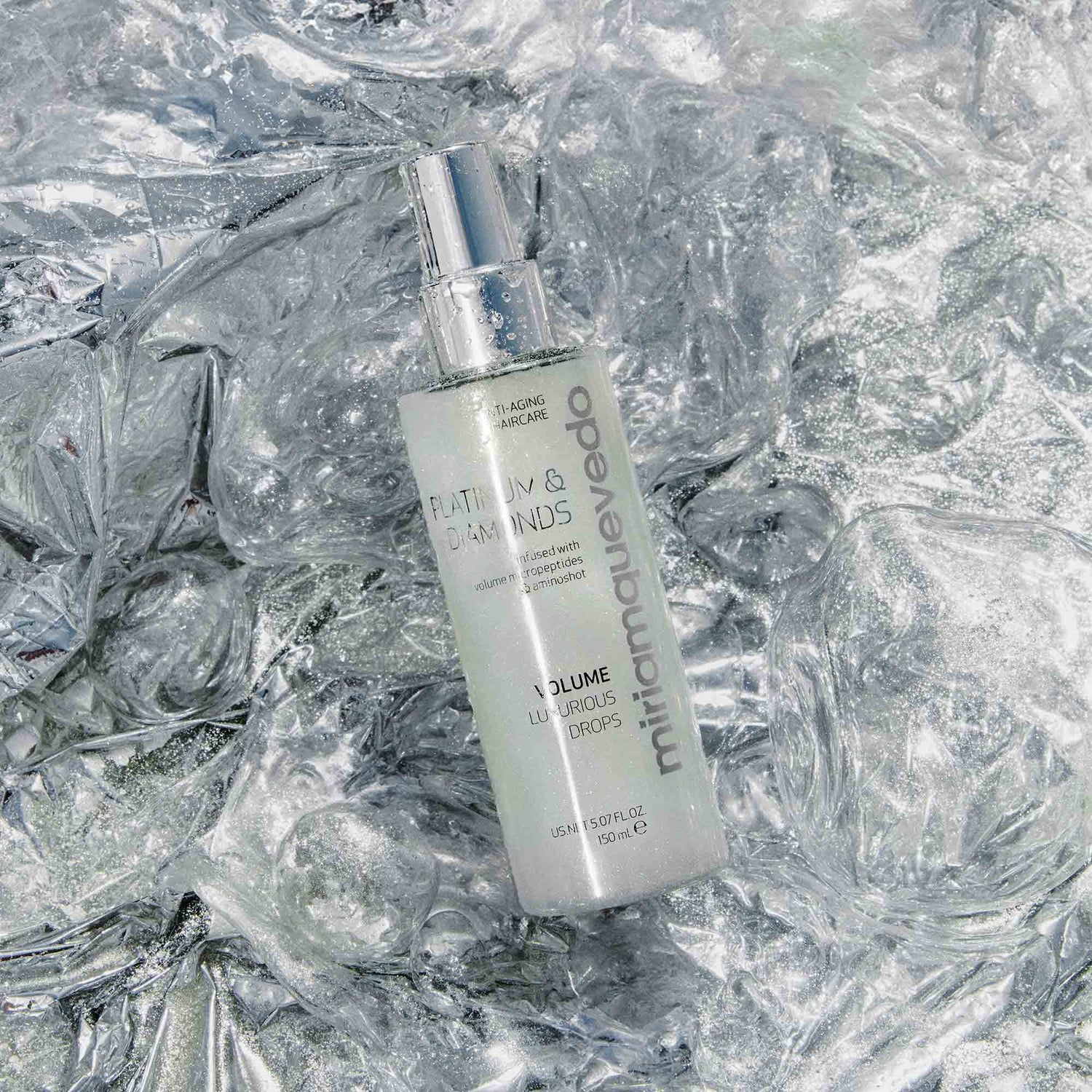 Lifestyle image of Miriam Quevedo Platinum and Diamonds Volume Luxurious Drops