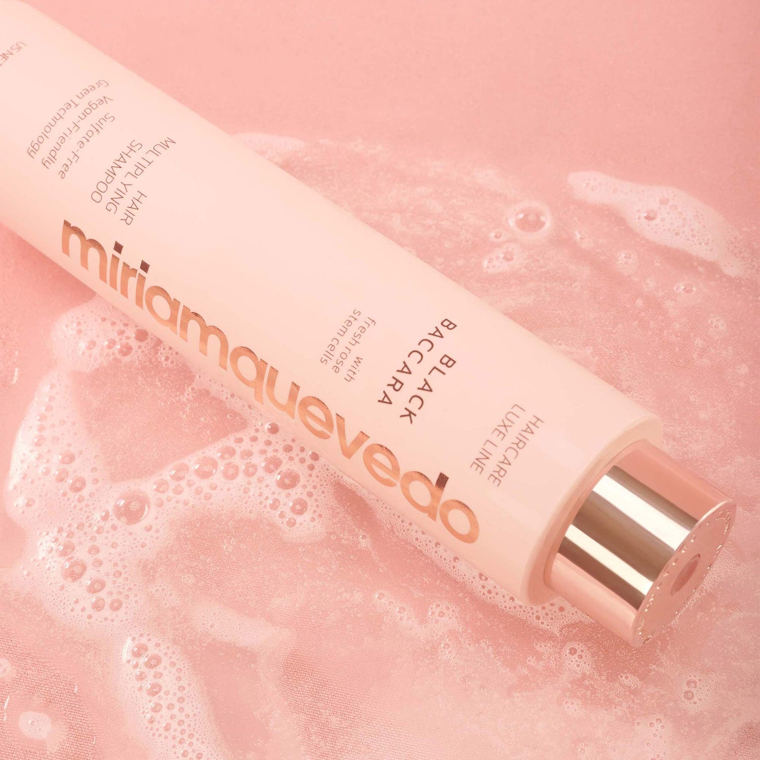 Lifestyle image of Miriam Quevedo Black Baccara Hair Multiplying Shampoo