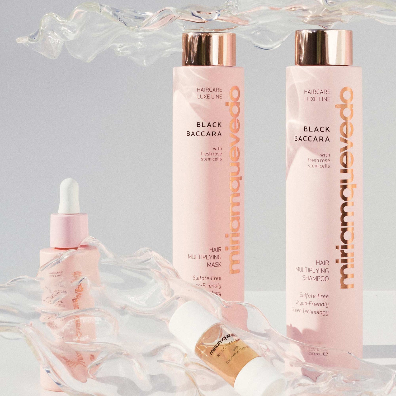 Lifestyle image of Miriam Quevedo Black Baccara Hair Multiplying Mask