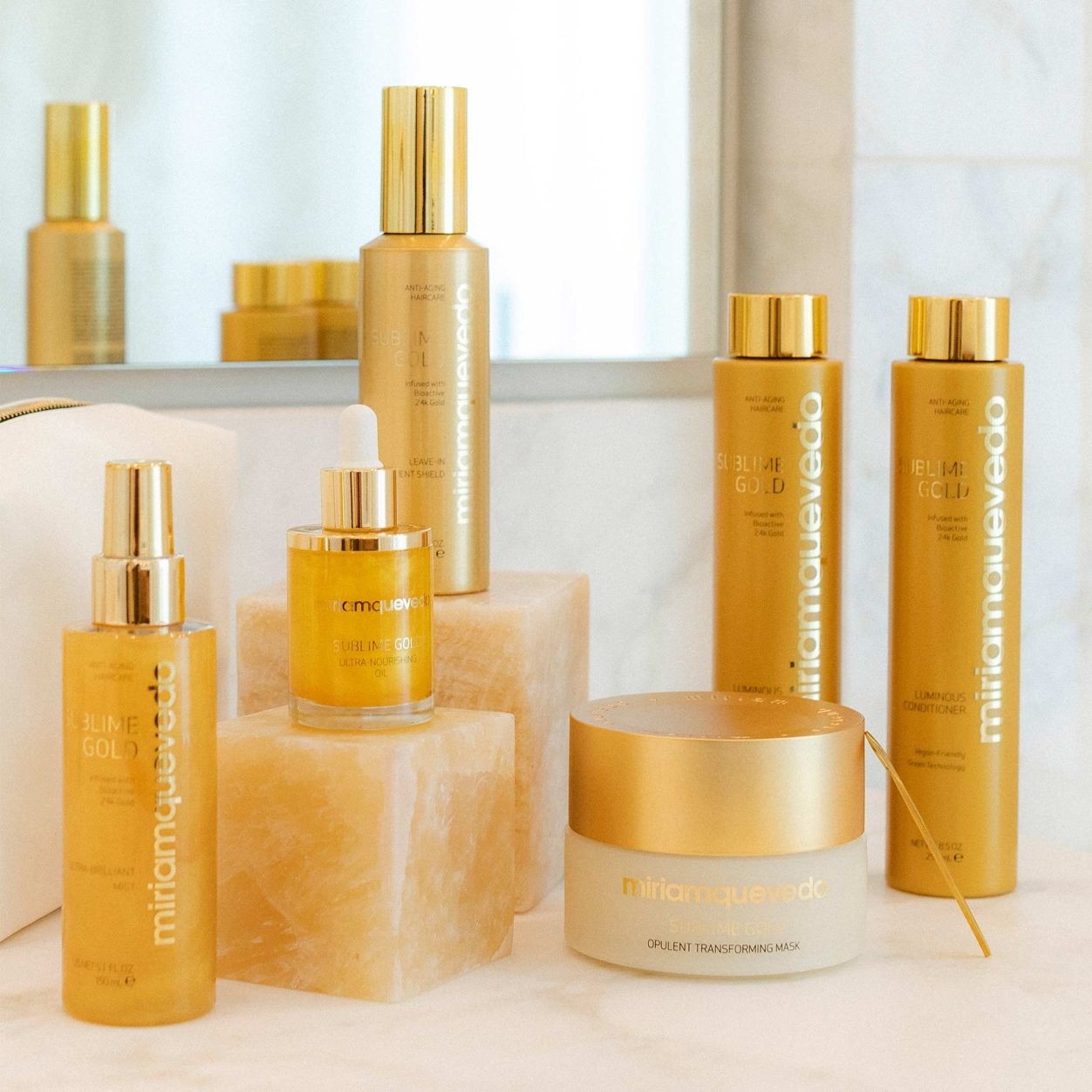 Lifestyle image of Miriam Quevedo Sublime Gold Luminous Conditioner
