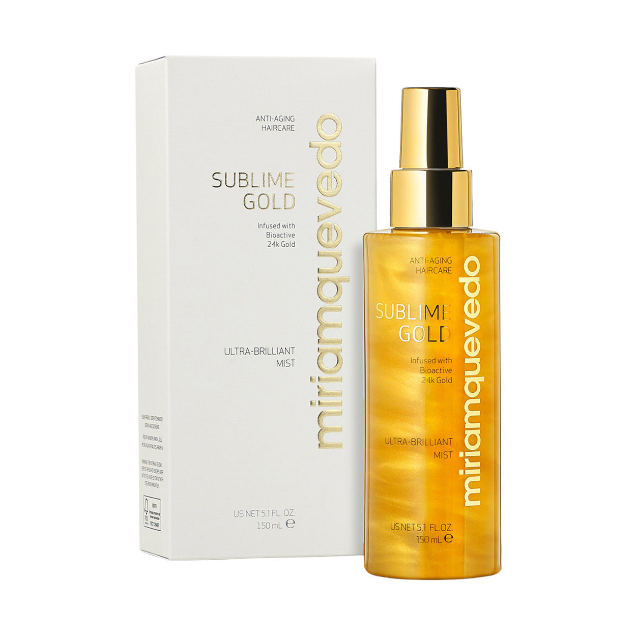 Image of the Miriam Quevedo Sublime Gold Ultra Brilliant Mist box