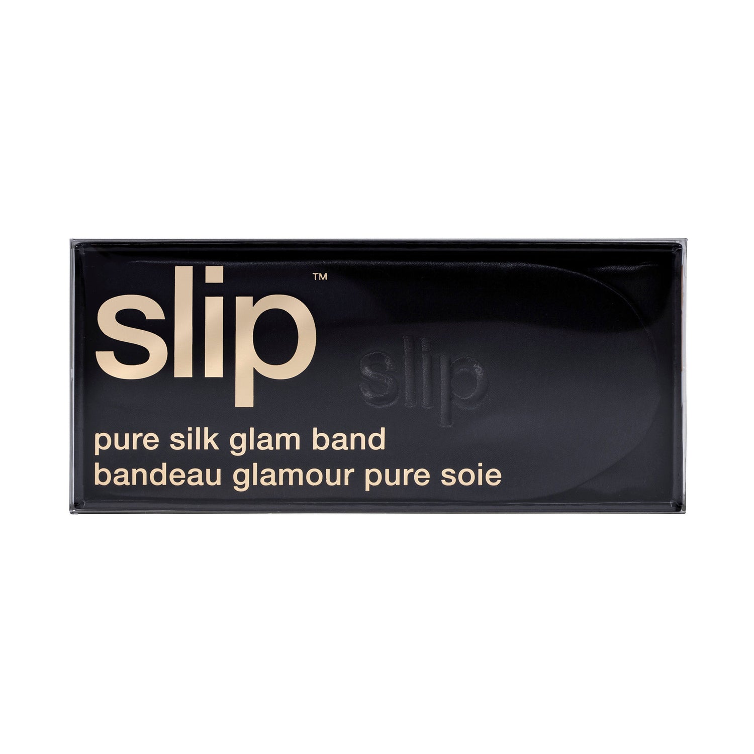 Image of the Slip Pure Silk Black Glam Band box