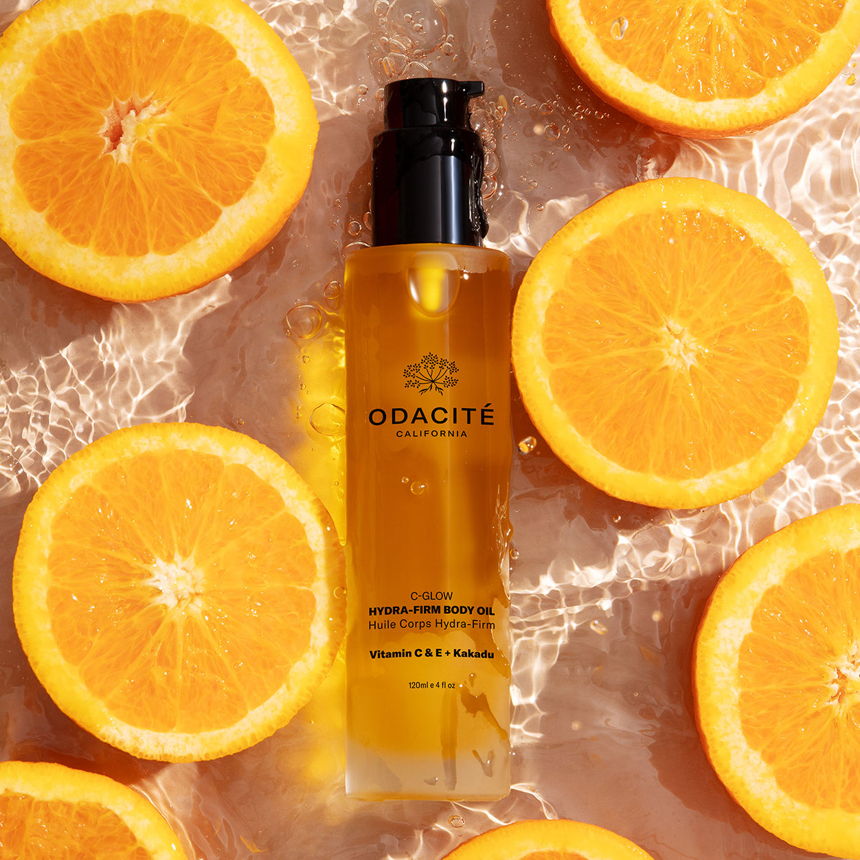 Lifestyle image of Odacité C-Glow Hydra-Firm Body Oil