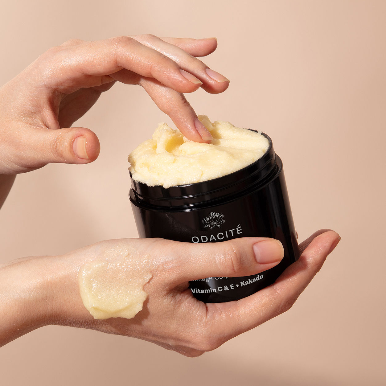 Lifestyle image of Odacité C-Smooth Hydra-Firm Body Polish