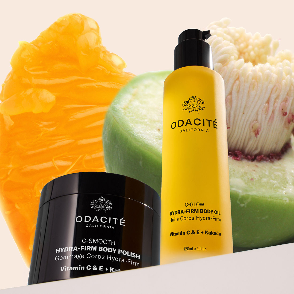 Lifestyle image of Odacité C-Smooth Hydra-Firm Body Polish