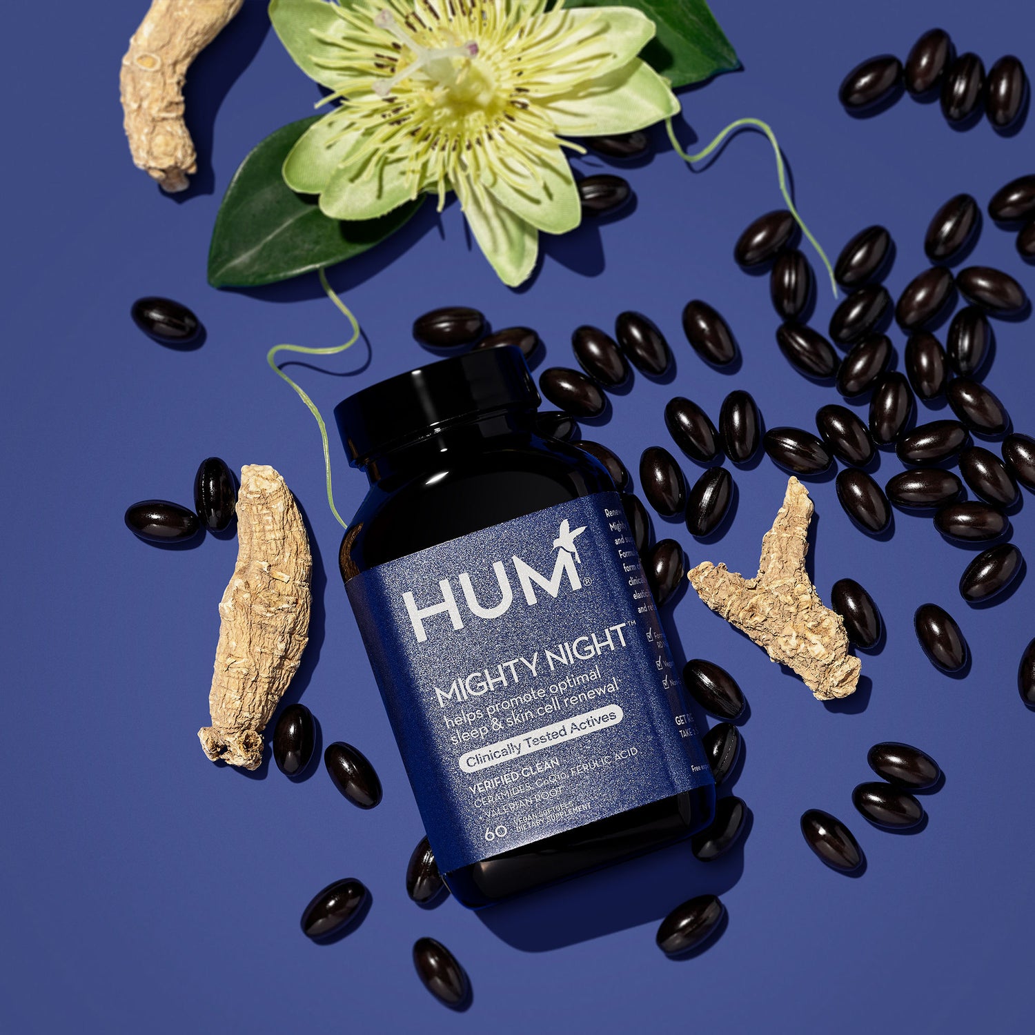 Lifestyle image of Hum Mighty Night Overnight Renewal Supplement