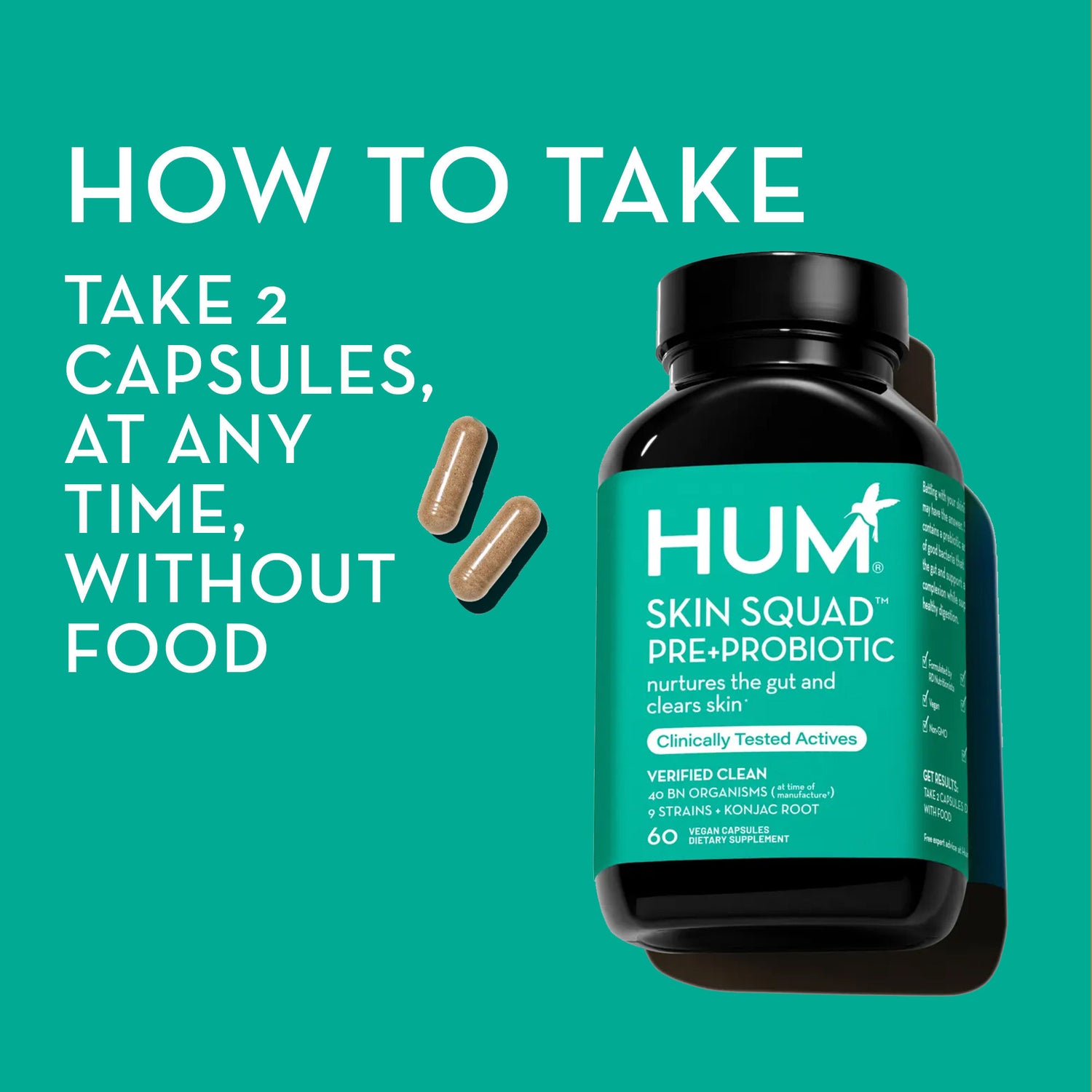 Information related to Hum Skin Squad Pre+Probiotic Clear Skin Supplement