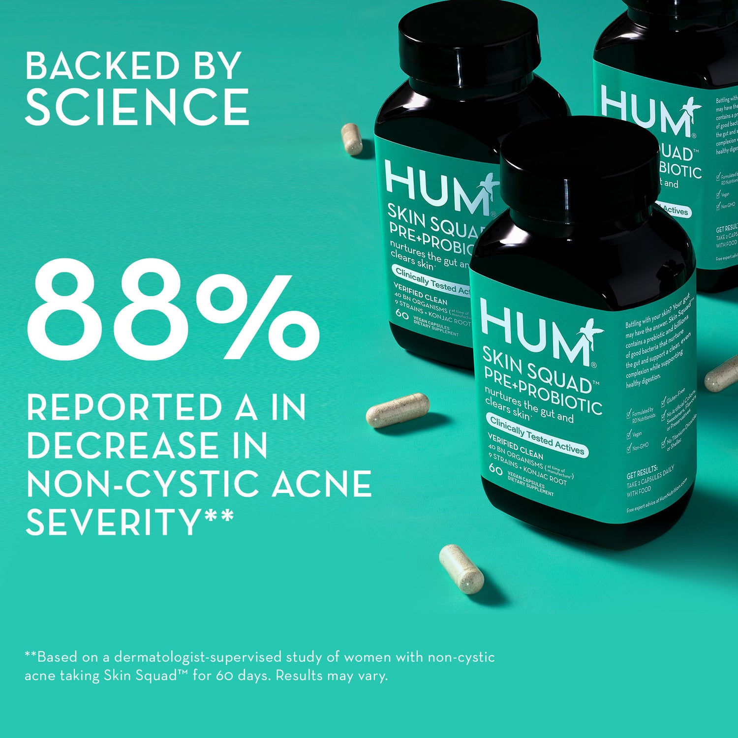 Information related to Hum Skin Squad Pre+Probiotic Clear Skin Supplement