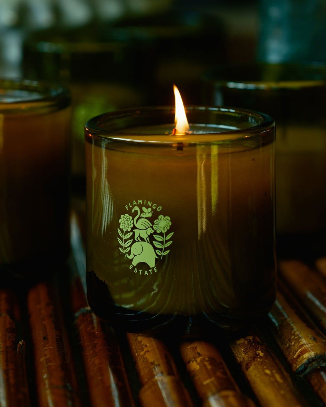 Lifestyle image of Flamingo Estate Adriatic Muscatel Sage Candle