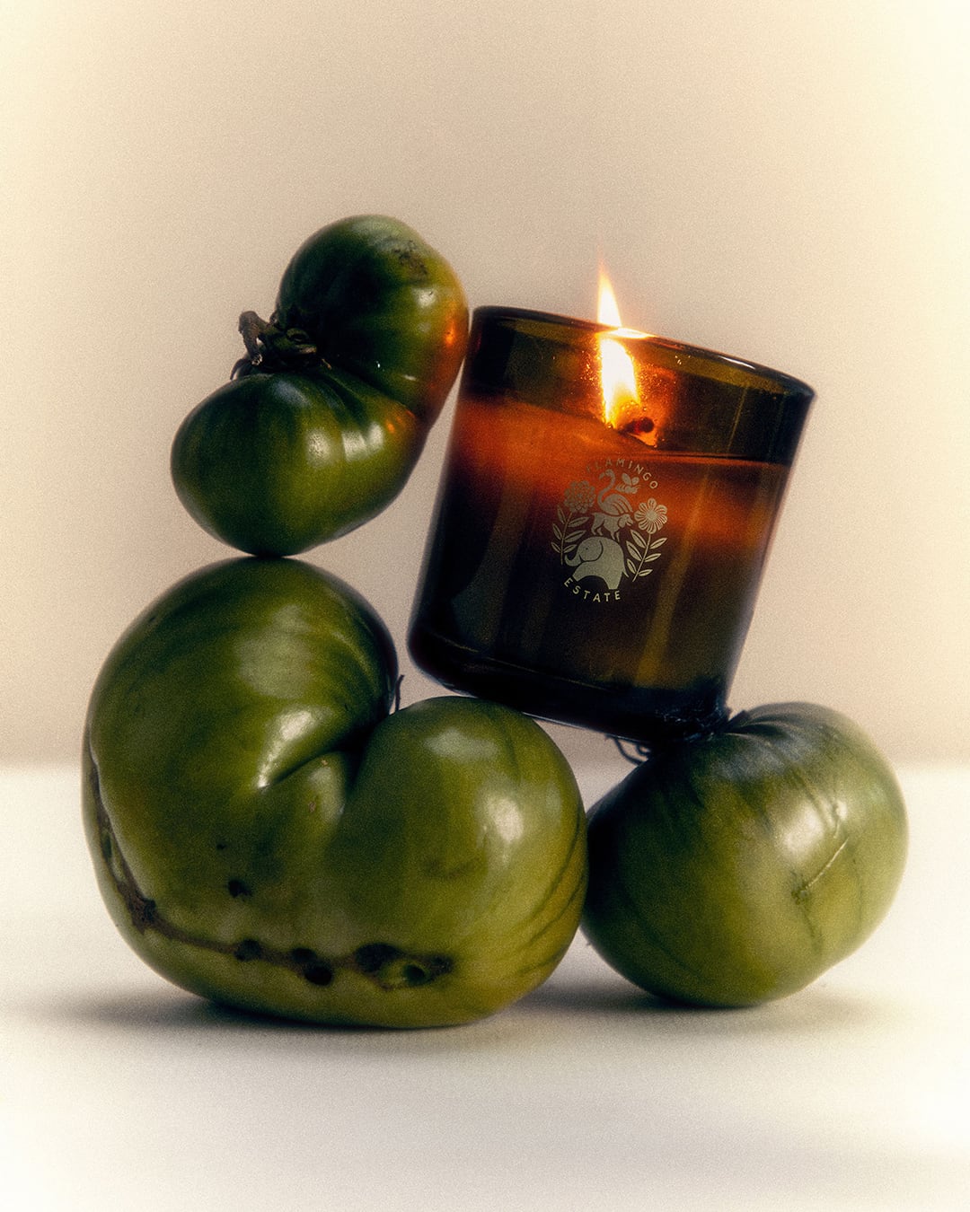 Lifestyle image of Flamingo Estate Roma Heirloom Tomato Candle