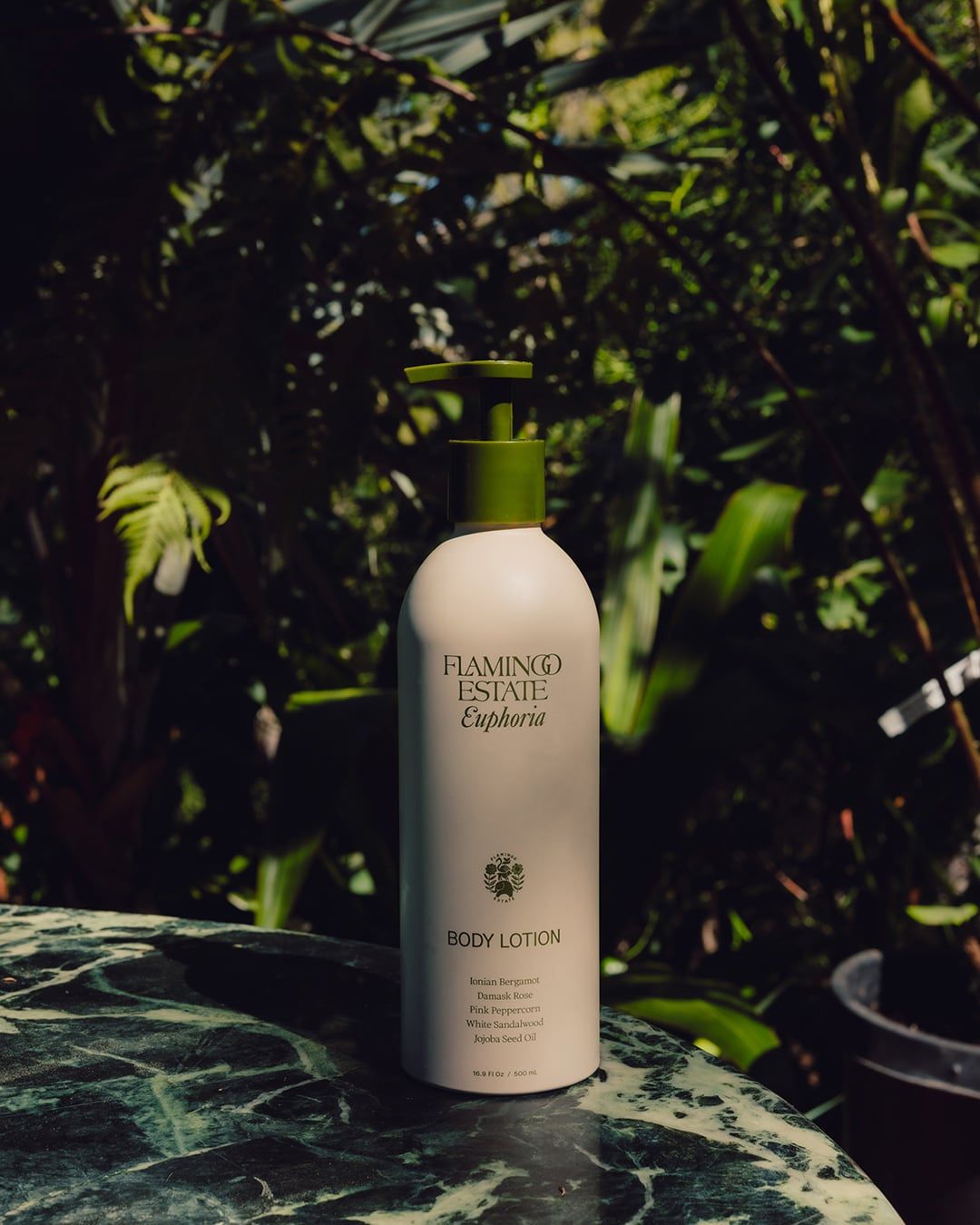 Lifestyle image of Flamingo Estate Night Blooming Jasmine & Damask Rose Body Lotion