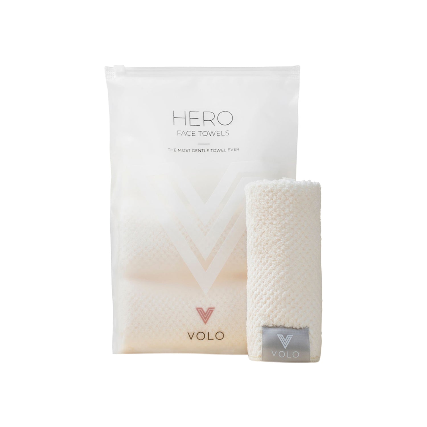 Volo Beauty Salt White Face Towel 3-Pack main image.