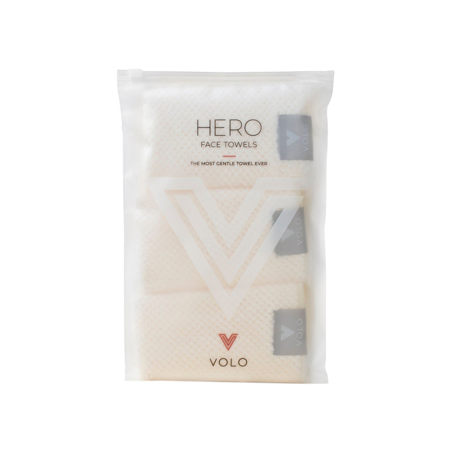 Volo Beauty Salt White Face Towel 3-Pack box image.