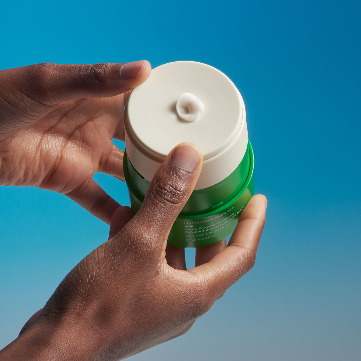 Lifestyle image of Humanrace Lotus Enzyme Exfoliator