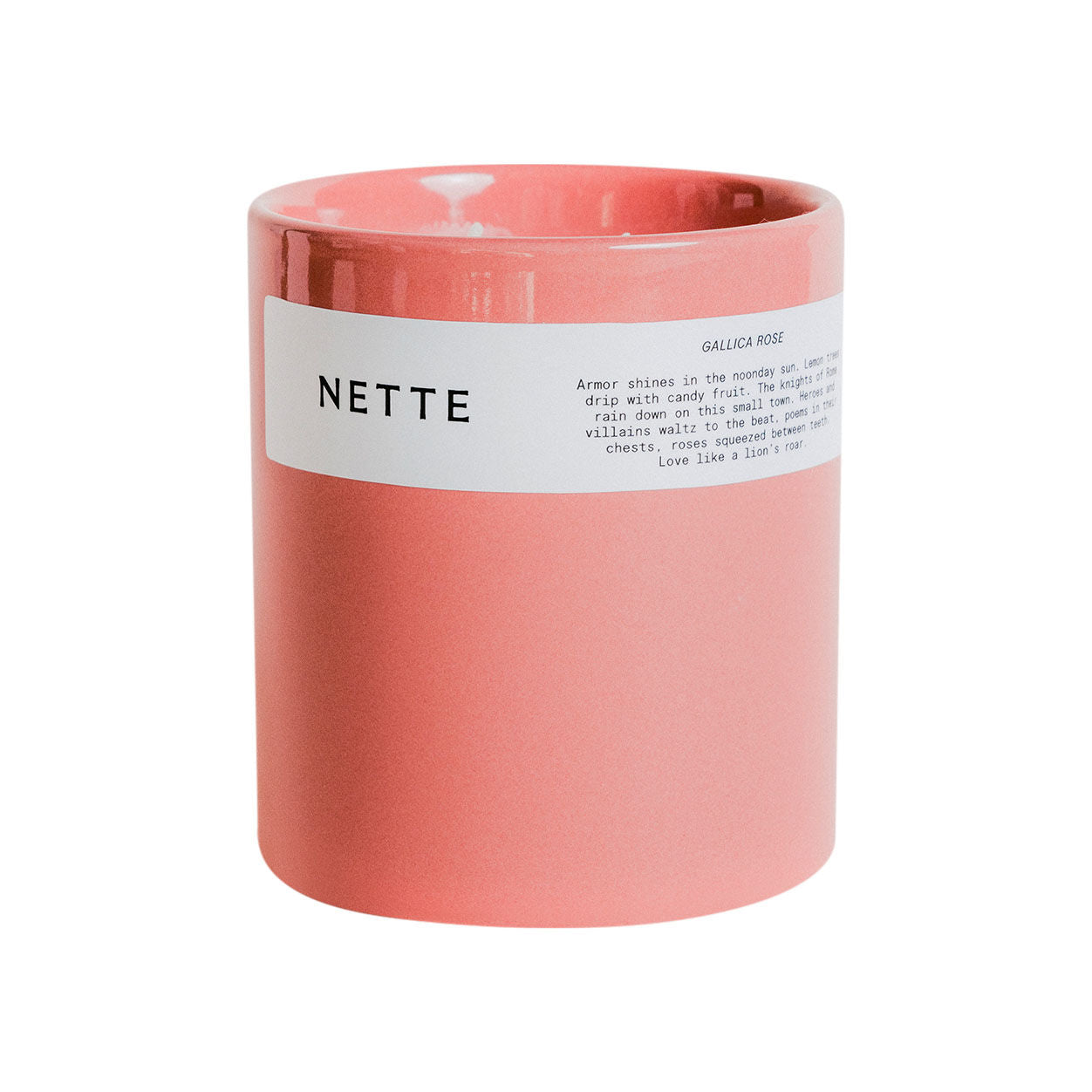 Image of an open Nette Gallica Rose Candle