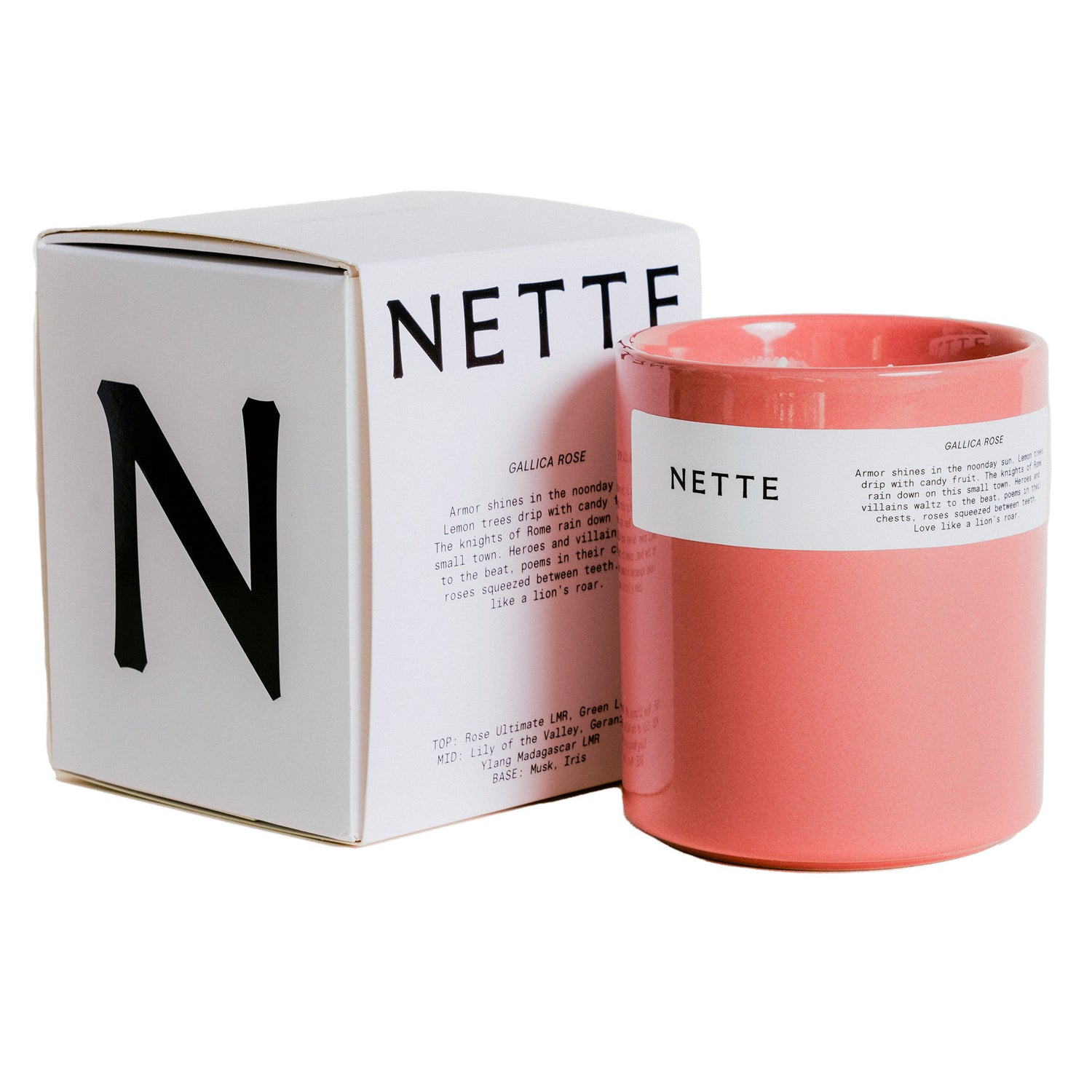 Image of the Nette Gallica Rose Candle box