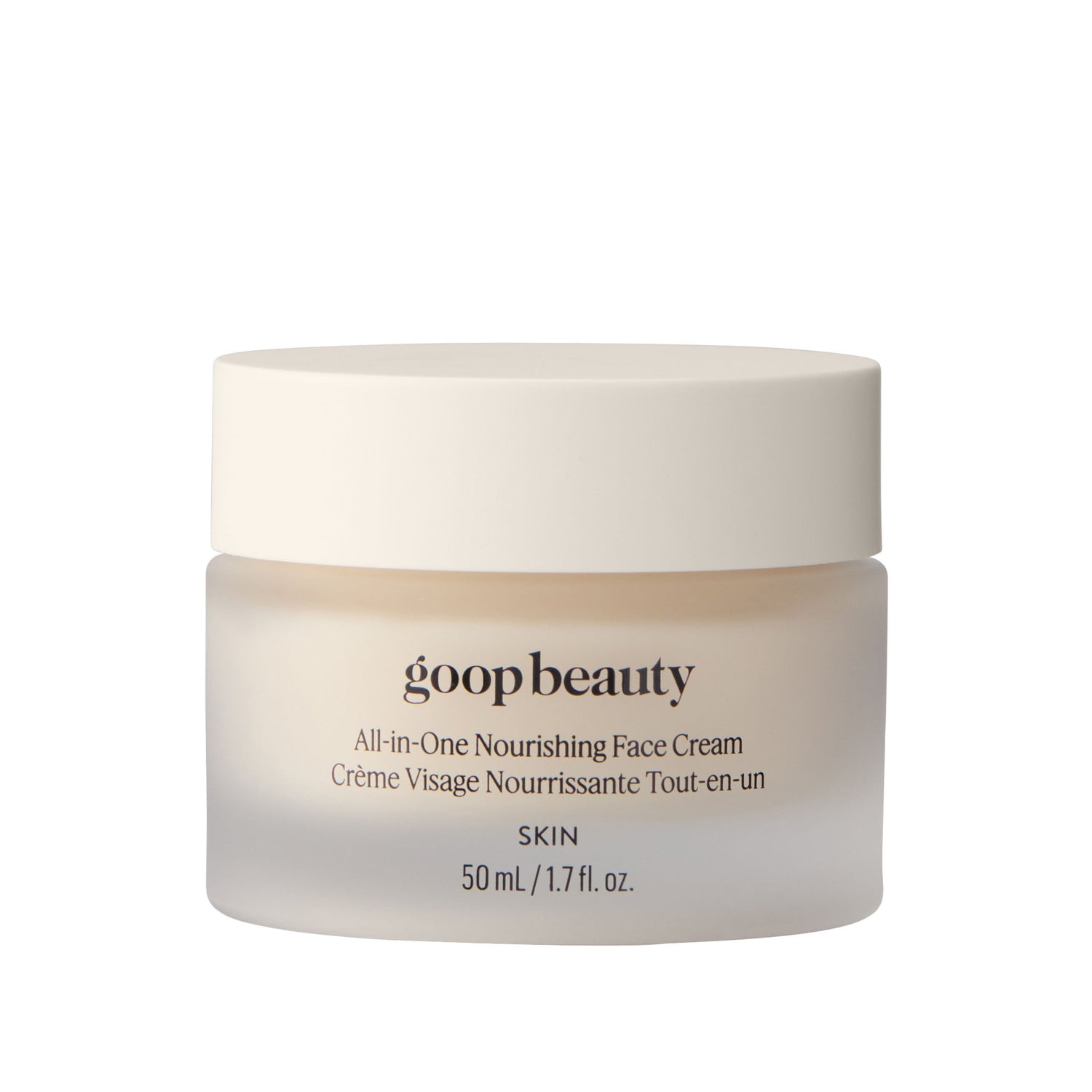 Image of an open Goop All-in-One Nourishing Face Cream