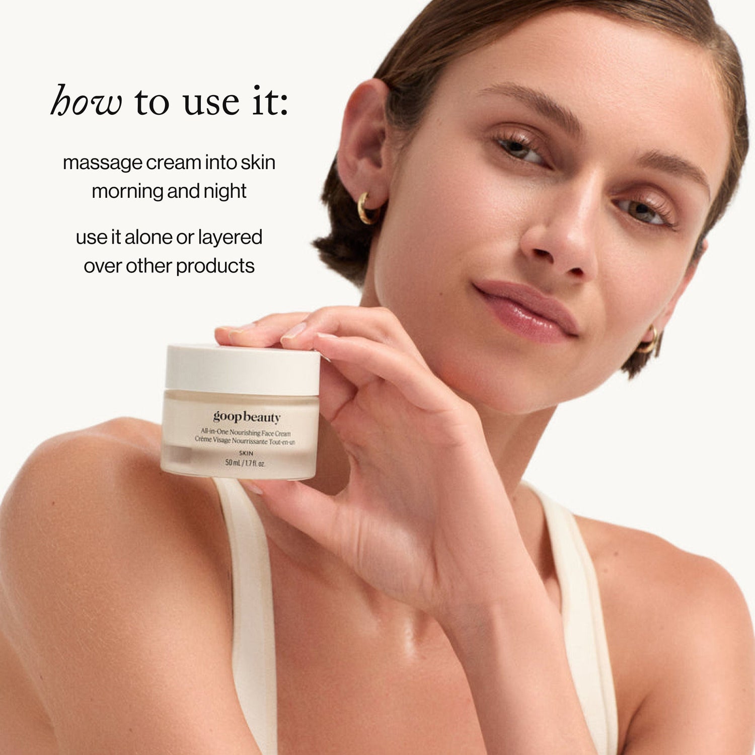 Model image of Goop Beauty All-in-One Nourishing Face Cream