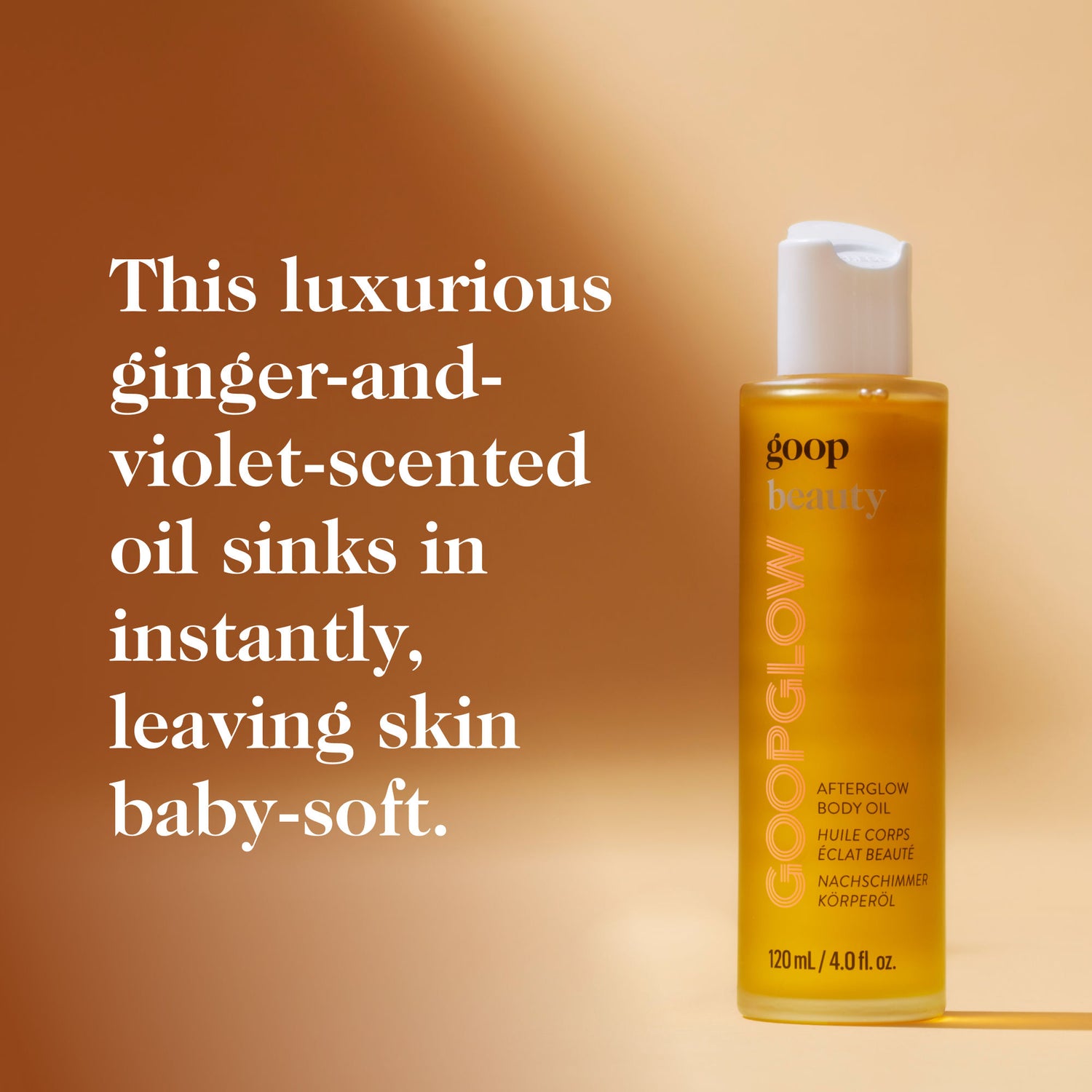 Lifestyle image of Goop Afterglow Body Oil