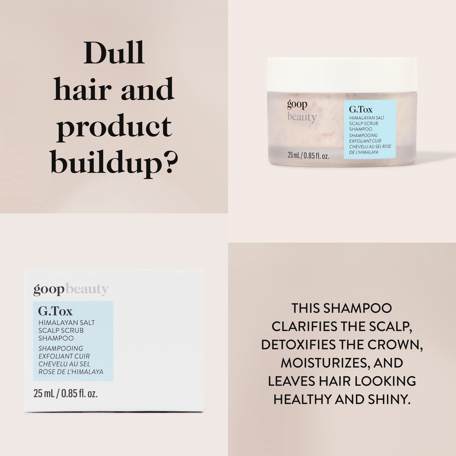Lifestyle image of Goop Beauty Himalayan Salt Scrub Shampoo