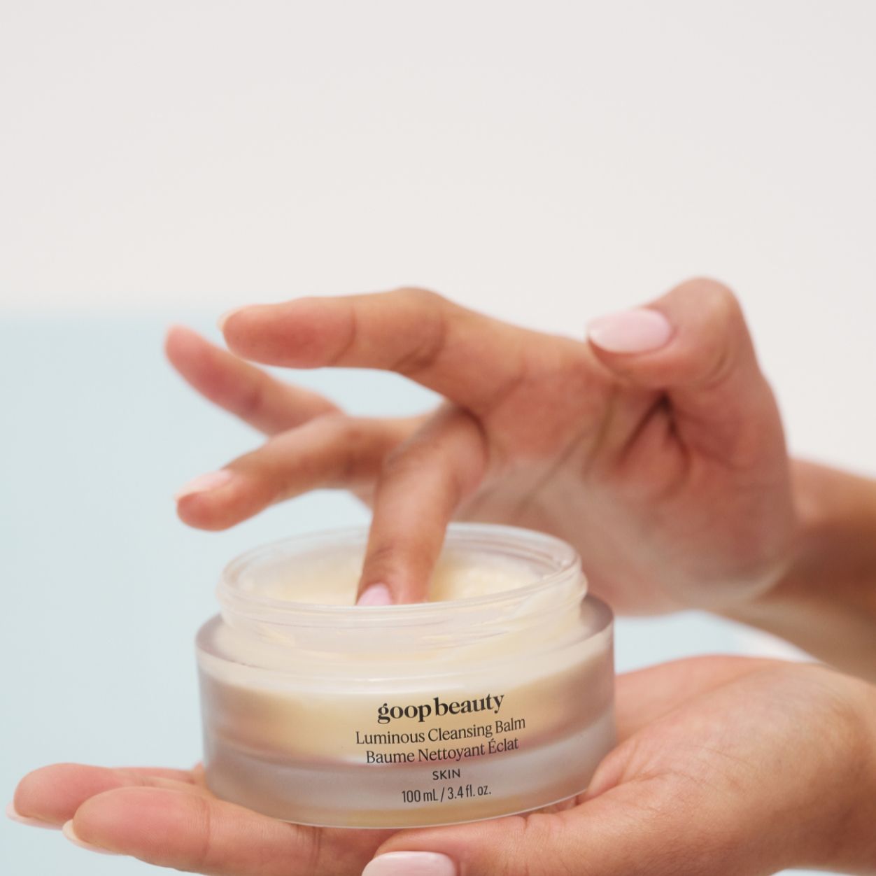 Lifestyle image of Goop Luminous Cleansing Balm