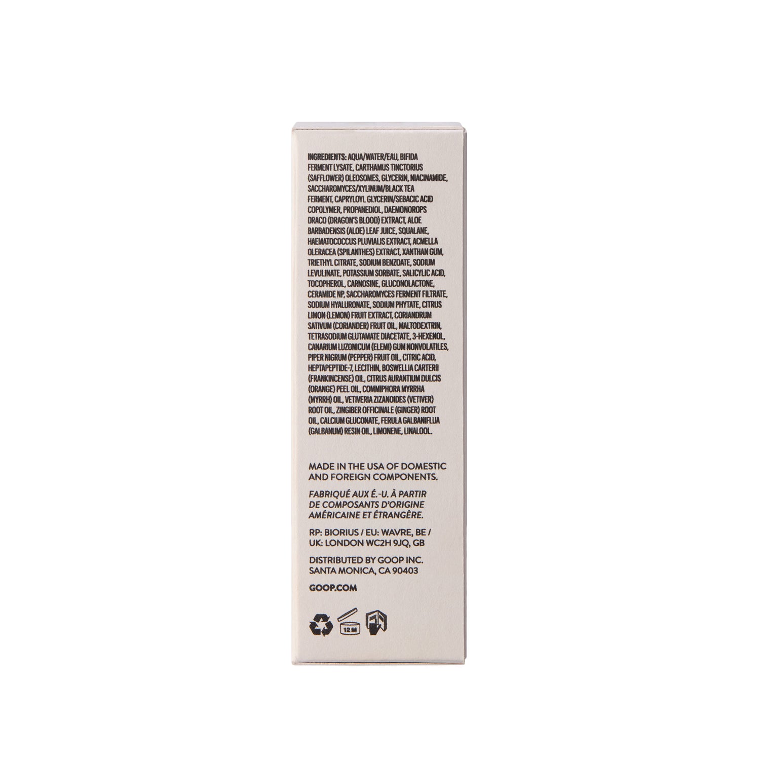 Image of the Goop Beauty Youth-Boost Peptide Serum box