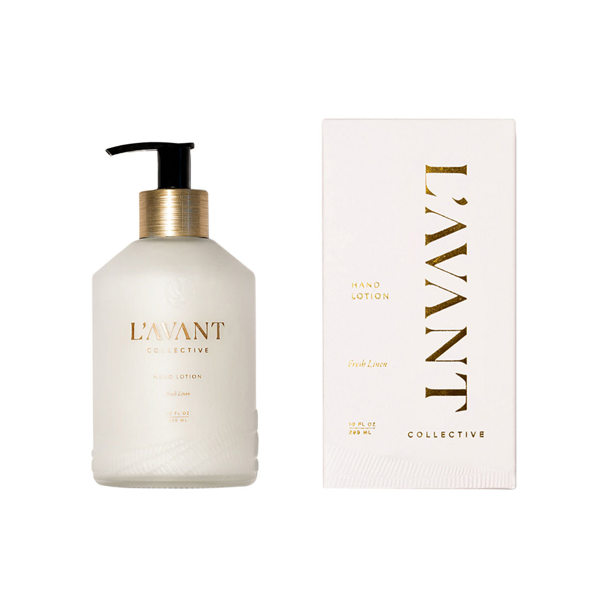 Image of the L’Avant Collective Fresh Linen Hand Lotion box