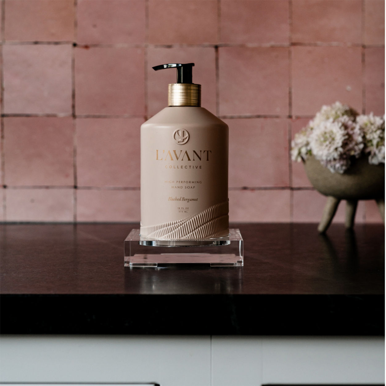 Lifestyle image of L’Avant Collective High Performing Hand Soap Blushed Bergamot