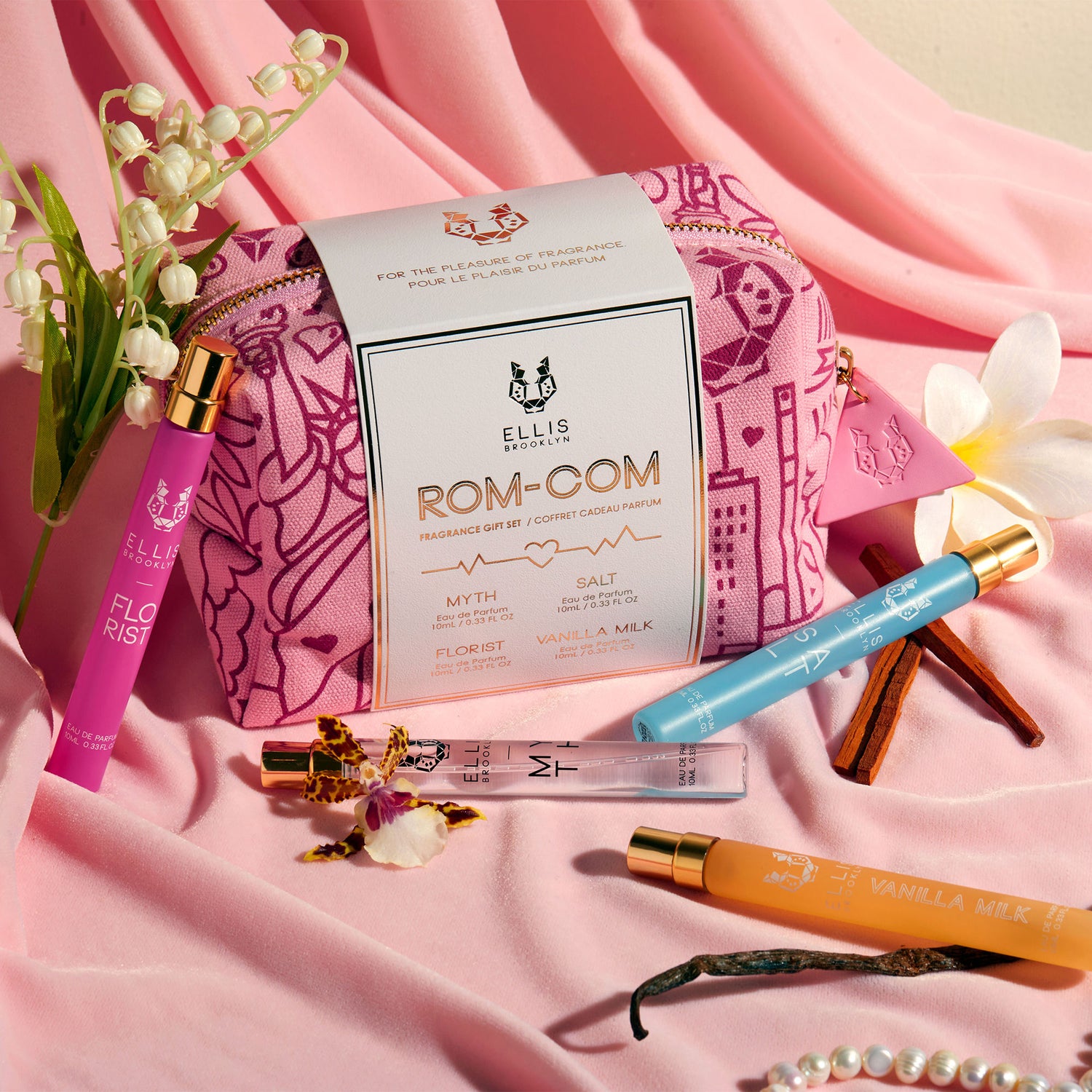 Lifestyle image of Ellis Brooklyn Rom Com Fragrance Gift Set