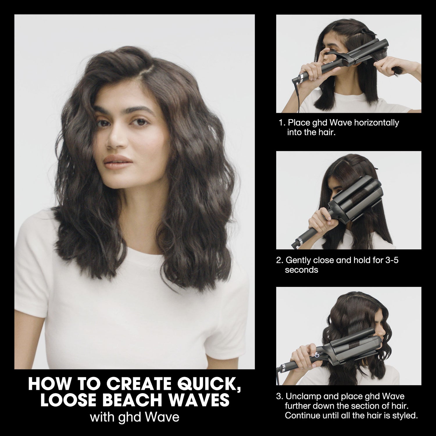 Lifestyle image of GHD Wave Triple Barrel Waver