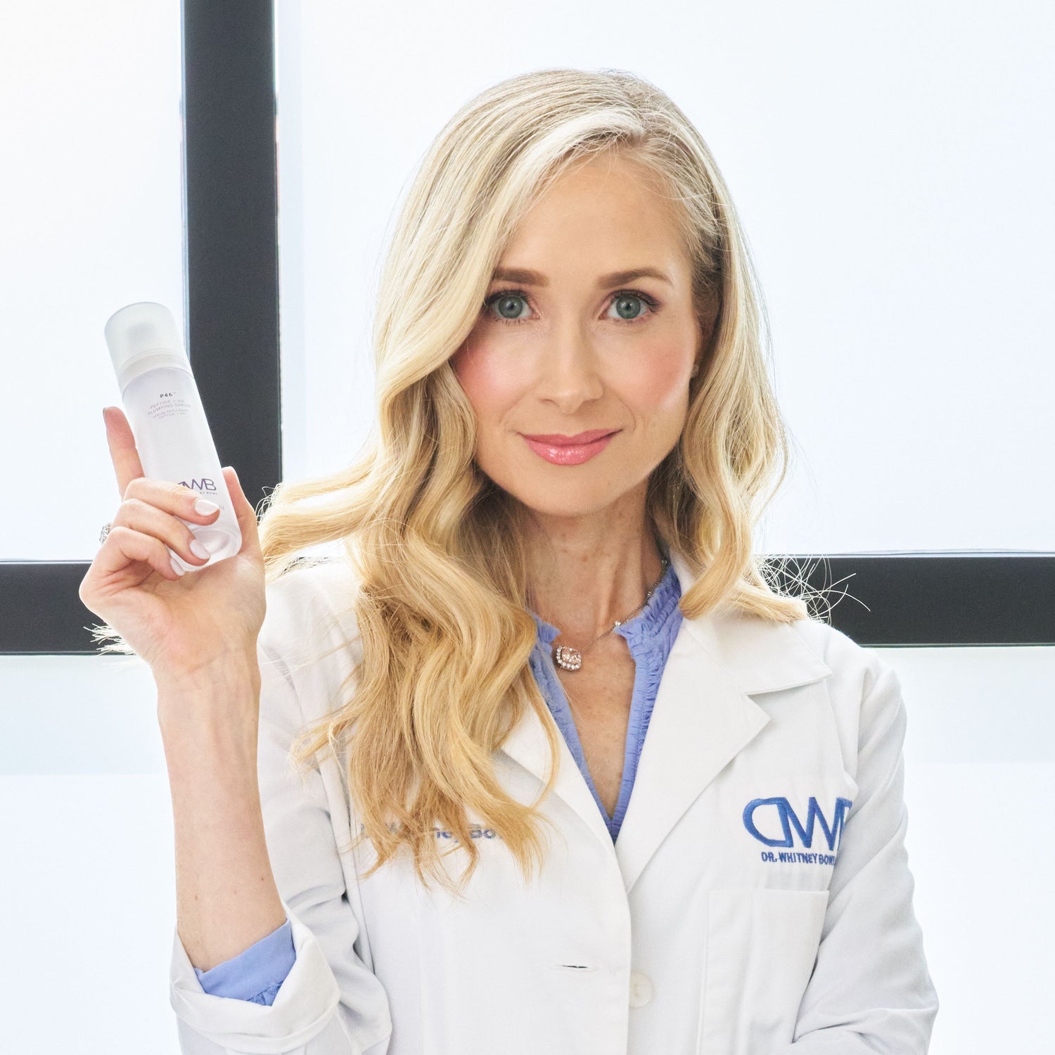 Model image of Dr. Whitney Bowe Beauty P46 Peptide + HA Plumping Serum