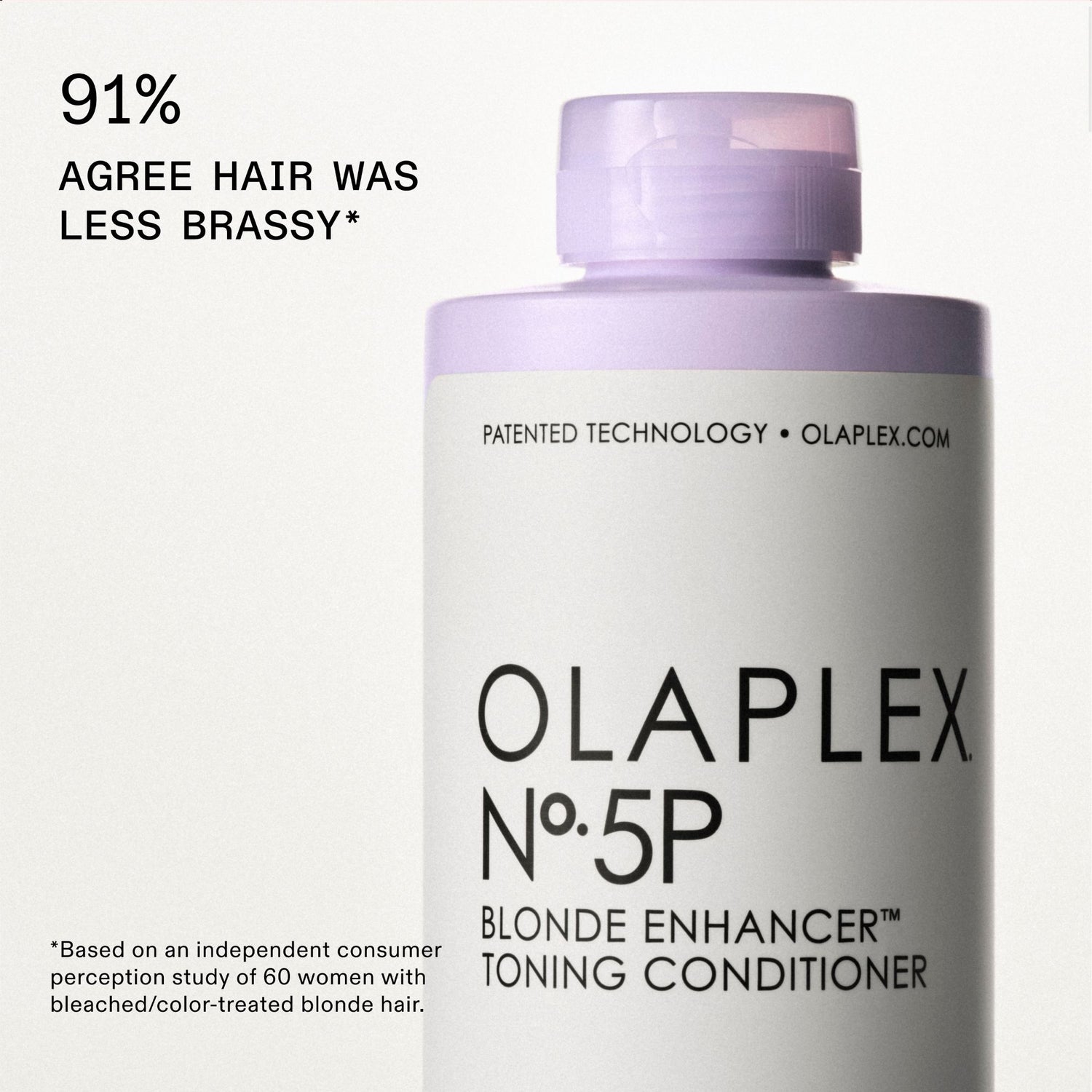 Lifestyle image of Olaplex No.5P Blonde Hair Hydrating & Brightening Purple Toning Conditioner